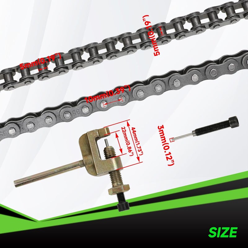 XIKOBY 35 Chain 140 Links Chain Breaker Kit for Mini Bike Coleman CT100U CC100X Baja DB30 Blitz Racer Motovox MBX10 MBX11 Monster Mega Moto 80 105cc Predator 212cc 100cc 97cc Go Kart Minibike Parts - Image 3